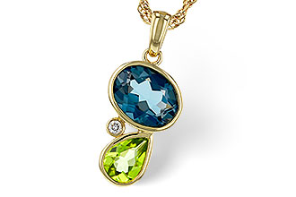 F311-17316: NECKLACE 2.43 SEMI-PREC (PER,LBT) 2.45 TGW