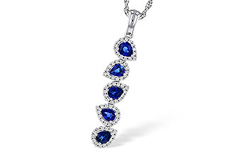 F311-17362: NECKLACE .95 TW SAPPIRE 1.19 TGW