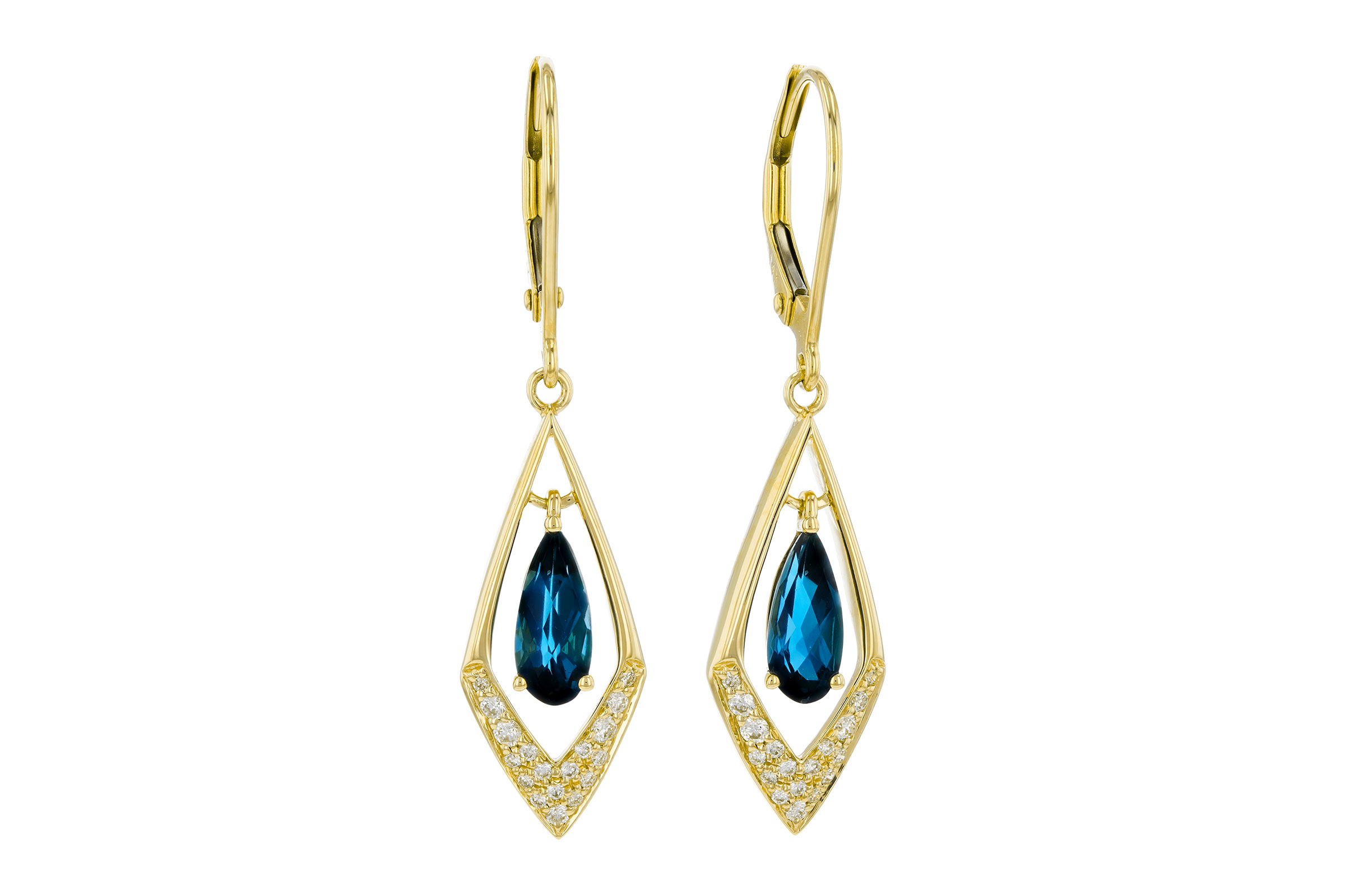 F312-01844: EARR 1.07 TW LONDON BLUE TOPAZ 1.22 TGW