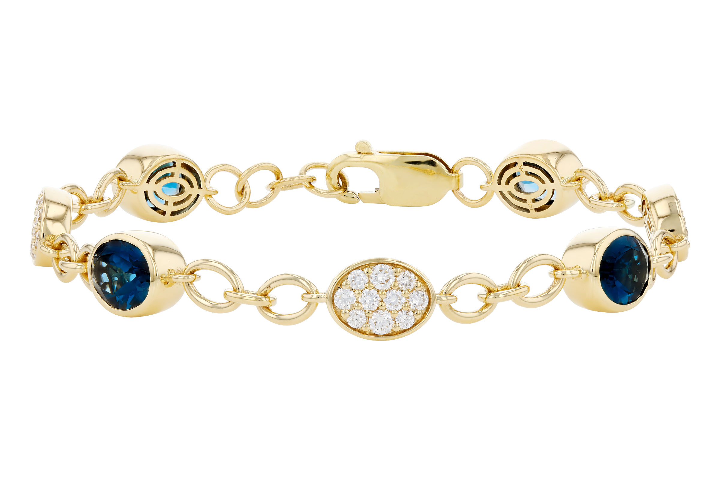 F312-02789: BRACELET 5.24 TW LONDON BLUE TOPAZ 6.00 TGW (7")