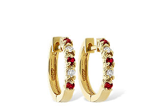 G037-48207: EARRINGS .17 RUBY .26 TGW