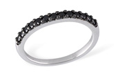 G222-02798: LDS WED RG .29 BLK DIAS TW