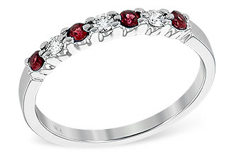 G222-07316: LDS WED RG .18 RUBY .28 TGW