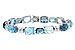 G225-66425: BRACELET 46.75 BLUE TOPAZ 46.80 TGW