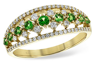 G226-54598: LDS RG .35 GREEN GARNET .67 TGW