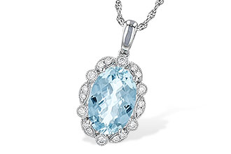 G226-60034: NECKLACE 2.40 AQUA 2.57 TGW (12x8MM AQ)
