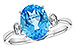 G226-61907: LDS RG 2.84 BLUE TOPAZ 2.90 TGW (10x8MM BT)