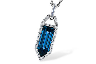 G309-29098: NECK 2.95 LONDON BLUE TOPAZ 3.12 TGW