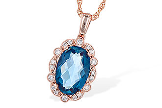 G309-35507: NECK 3.60 LONDON BLUE TOPAZ 3.77 TGW (12x8MM LBT)
