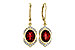 G311-09116: EARRING 3.06 GARNET 3.25 TGW