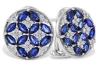 G311-10089: EARRINGS 2.07 TW SAPPHIRE 2.37 TGW