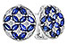 G311-10089: EARRINGS 2.07 TW SAPPHIRE 2.37 TGW