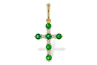 G311-10962: PENDANT .27 TW EMERALD .35 TGW