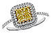 G311-12762: LDS RG .52 FANCY YELLOW DIAMONDS .85 TW