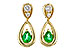 G311-12780: EARRINGS .20 EMERALD .32 TGW (4x3 EMER)