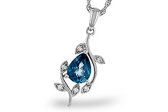 G311-12789: NECK 1.20 LONDON BLUE TOPAZ 1.25 TGW (8x6MM LBT)
