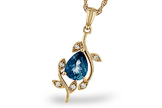 G311-12789: NECK 1.20 LONDON BLUE TOPAZ 1.25 TGW (8x6MM LBT)