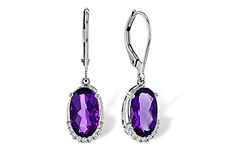 G311-16453: EARRINGS 2.70 TW AMETHYST 2.78 TGW (10x6MM OV)