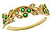 G311-17280: LDS WED RG .17 EMERALD TW .23 TGW