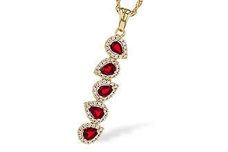 G311-17362: NECKLACE .90 TW RUBY 1.14 TGW