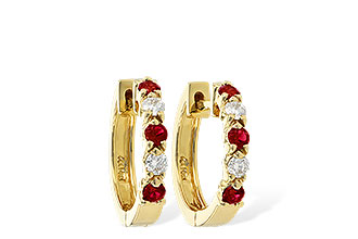 H037-48207: EARRINGS .33 RUBY .52 TGW