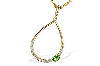 H226-61871: NECK .17 GREEN GARNET .26 TGW