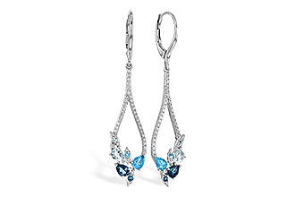 H309-30971: EARR 1.08 BLUE TOPAZ 1.35 TGW