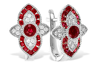 H310-18216: EARR .78 TW RUBY .90 TGW
