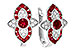 H310-18216: EARR .78 TW RUBY .90 TGW