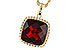 H311-11880: NECKLACE 9.26 GARNET 9.51 TGW (12MM CU)