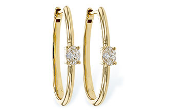 H311-12743: EARRINGS .47 TW OVAL DIAMONDS