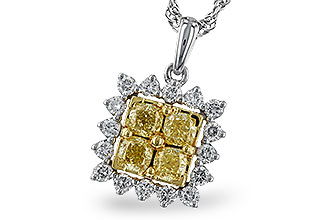 H311-12771: NECK .76 FANCY YELLOW DIAMONDS 1.09 TW