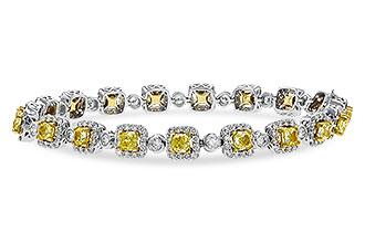 H311-12780: BRACELET 4.37 FANCY YELLOW DIAS 7.12 TW (7")