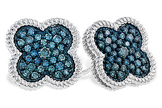 H311-13716: EARRINGS .50 TW BLUE DIAS