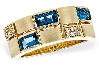 H311-15525: LDS RG .94 LONDON BLUE TOPAZ 1.00 TGW