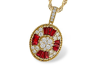 H311-15543: NECKLACE .54 TW RUBY .78 TGW