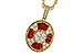 H311-15543: NECKLACE .54 TW RUBY .78 TGW