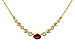 H311-16398: NECKLACE .88 GARNET 1.00 TGW (17")