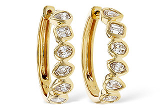 H312-00007: EARRINGS 1.10 TW FANCY CUT DIAS