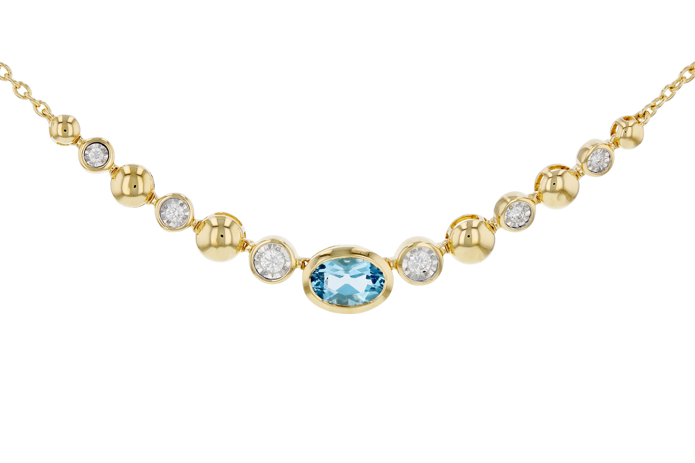 H312-00971: NECKLACE .83 SWISS BLUE TOPAZ .95 TGW (17")