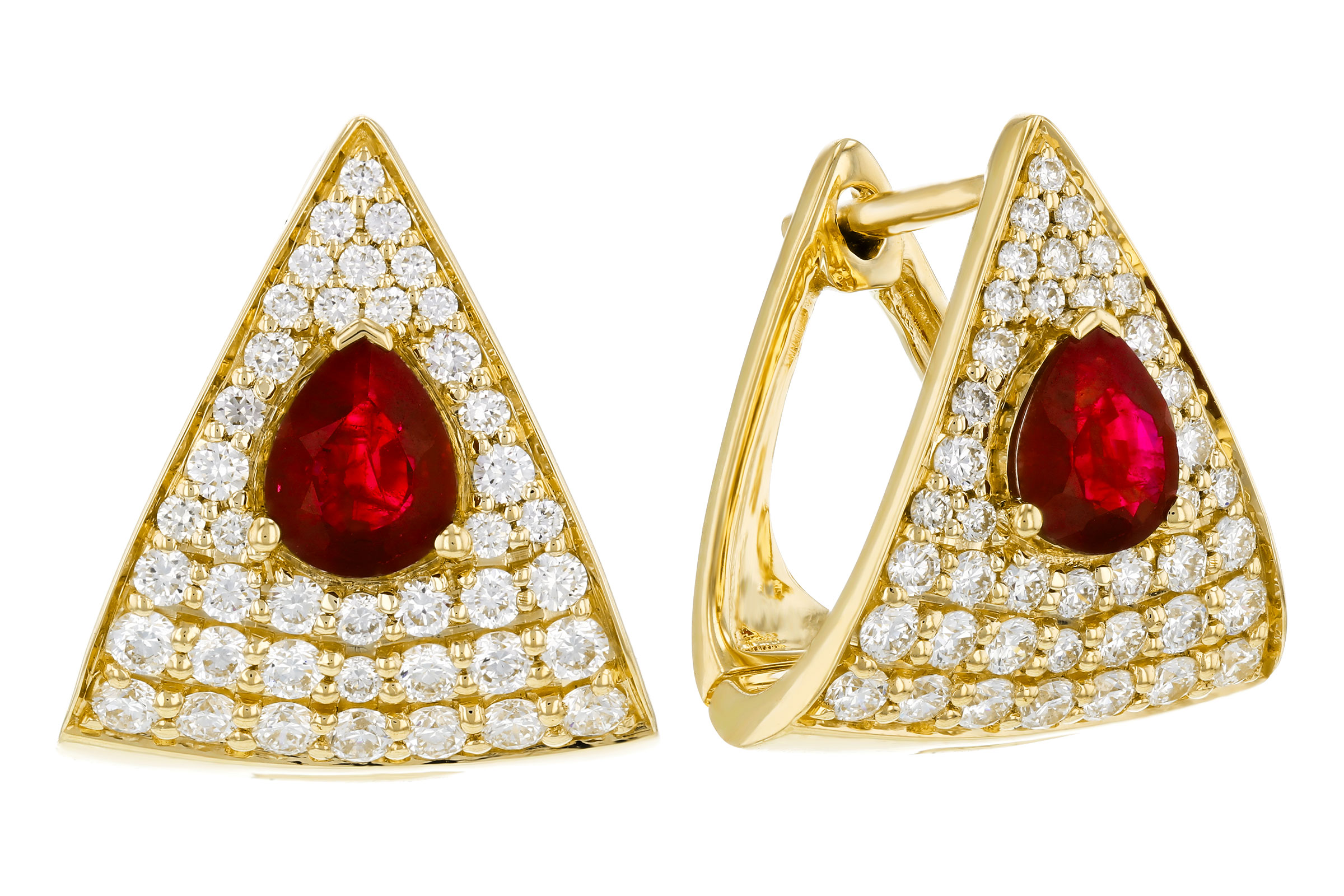 H312-01889: EARRINGS .63 TW RUBY 1.18 TGW (5x4MM RU)