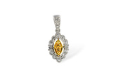 K222-97280: PENDANT .07 YELLOW SAPP .22 TGW