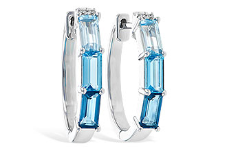 K309-30052: EARR 2.51 BLUE TOPAZ 2.55 TGW