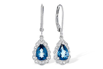 K309-34634: EARR 1.48 TW LONDON BLUE TOPAZ 1.63 TGW