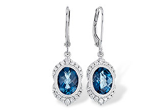 K309-35525: EARR 2.45 LONDON BLUE TOPAZ 2.64 TGW