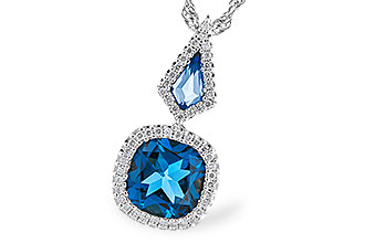 K310-21834: NECK 2.24 TW LONDON BLUE TOPAZ 2.40 TGW