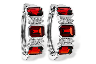 K311-10971: EARRING 1.50 TW GARNET 1.61 TGW