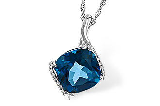 K311-15516: NECK 4.42 LONDON BLUE TOPAZ 4.50 TGW (10MM LBT)