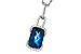 K311-17307: NECK 3.75 LONDON BLUE TOPAZ 3.90 TGW (12x8MM LBT)