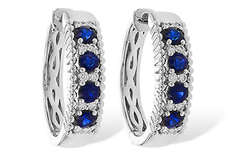 K311-17343: EARRINGS .56 TW SAPP .68 TGW